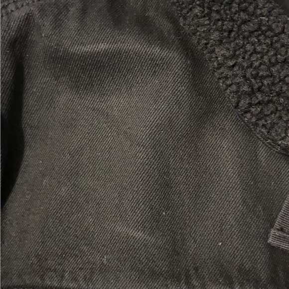 Helmut Lang Faux Sherpa Collar Denim Jacket - Black - Picture 8 of 11